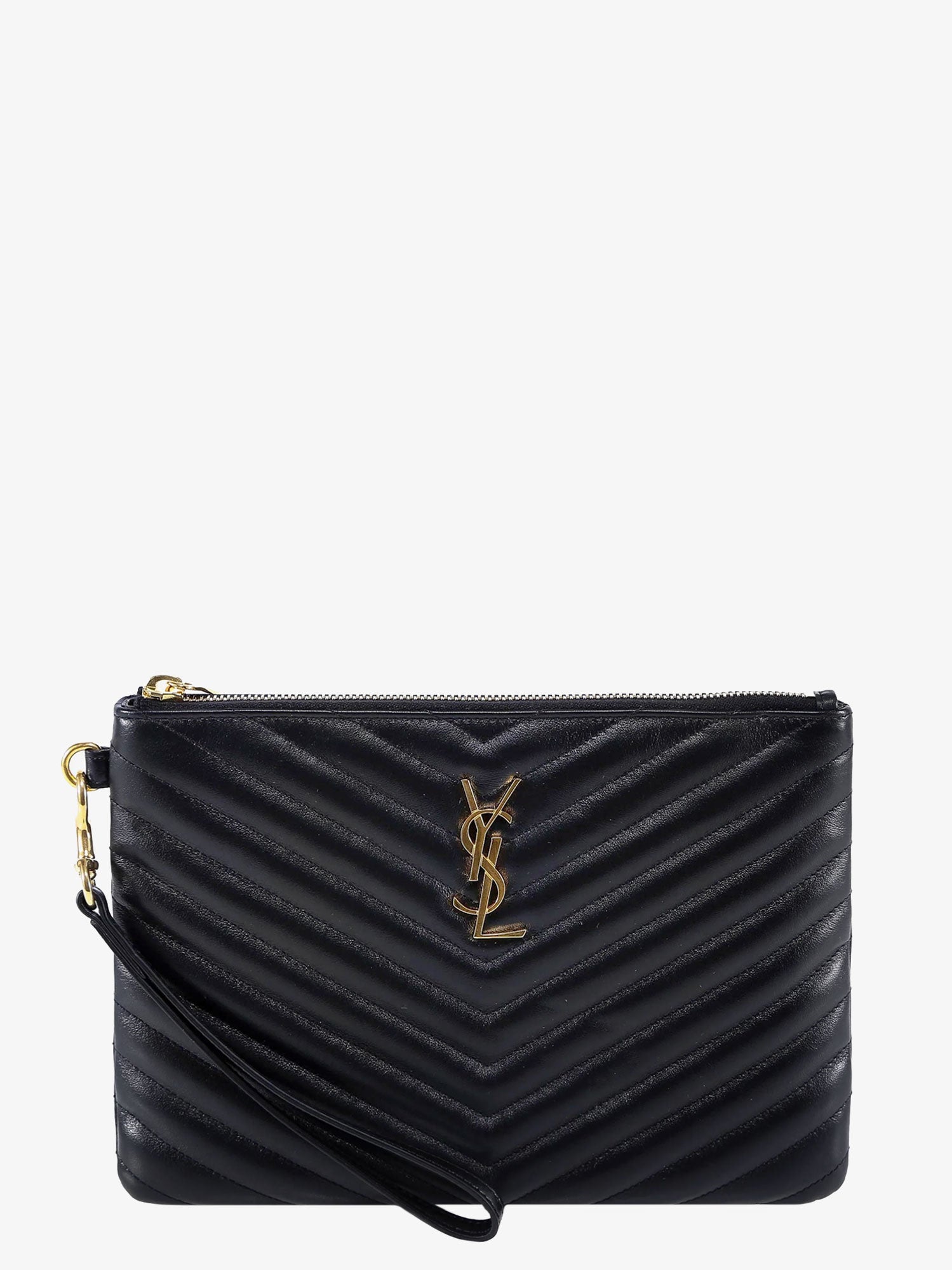 Saint Laurent Quilted Leather Clutch