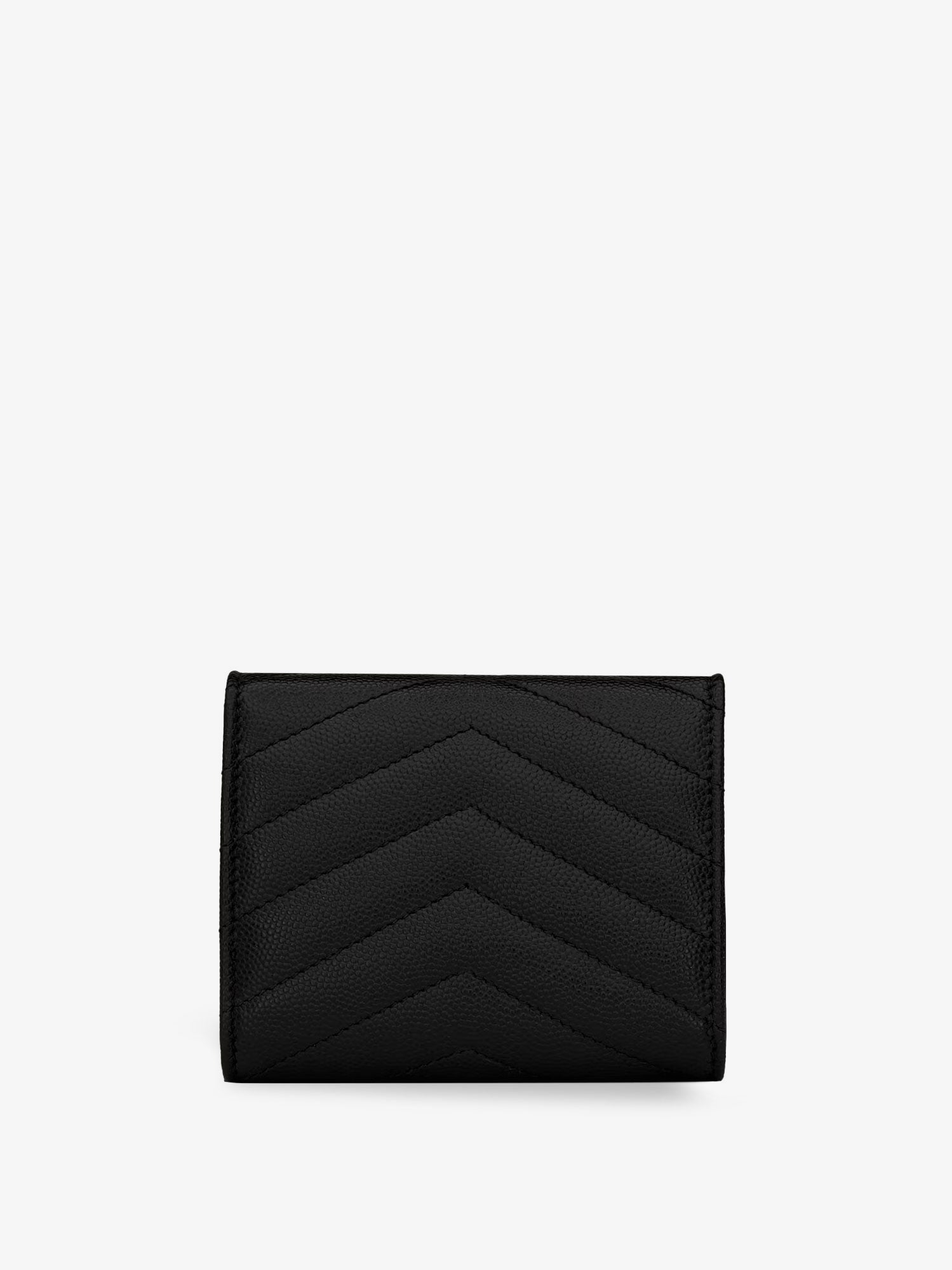 Saint Laurent Quilted Leather Wallet With Cassandre Logo