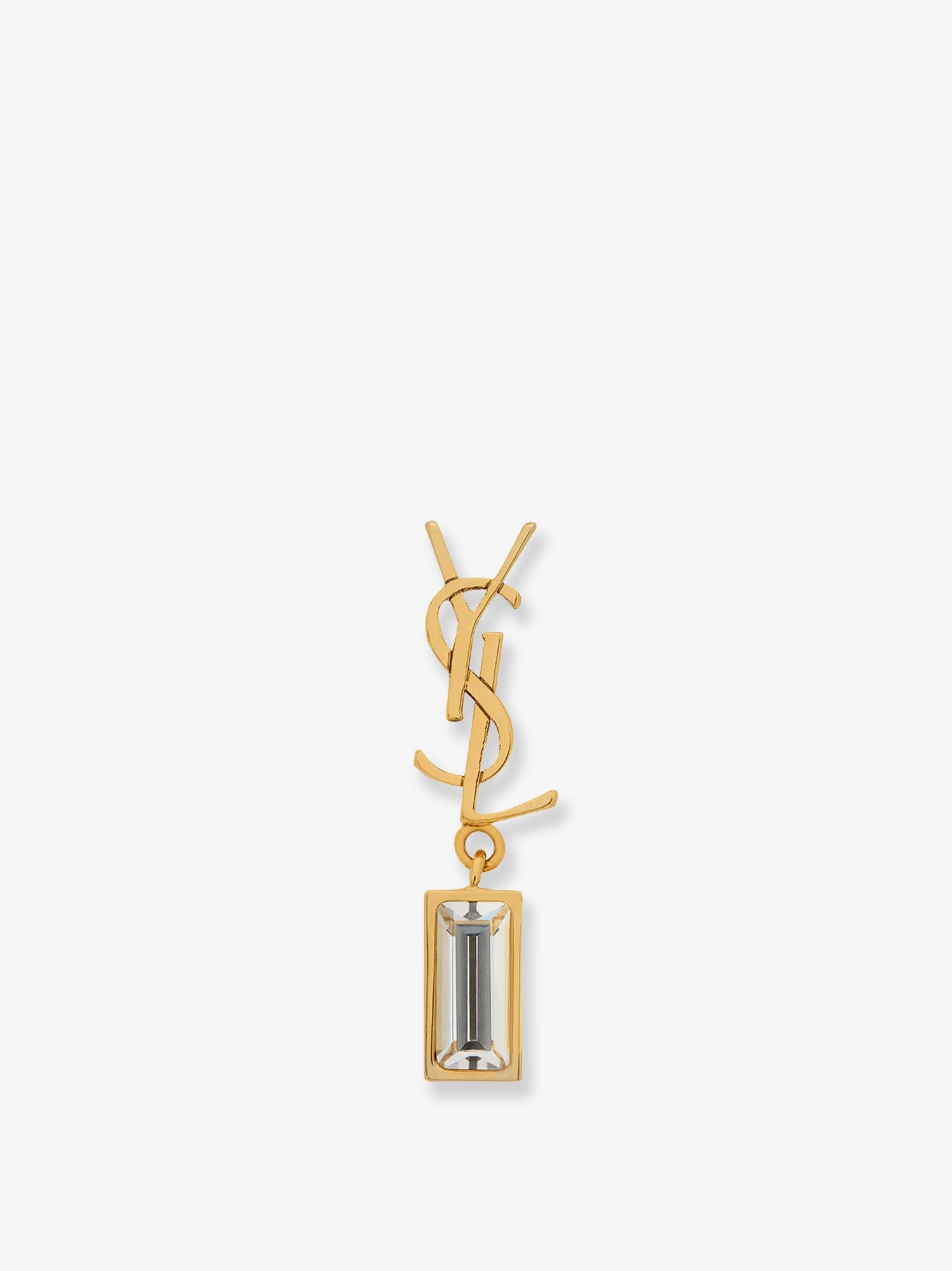 Saint Laurent Single Cassandre Brass Earring