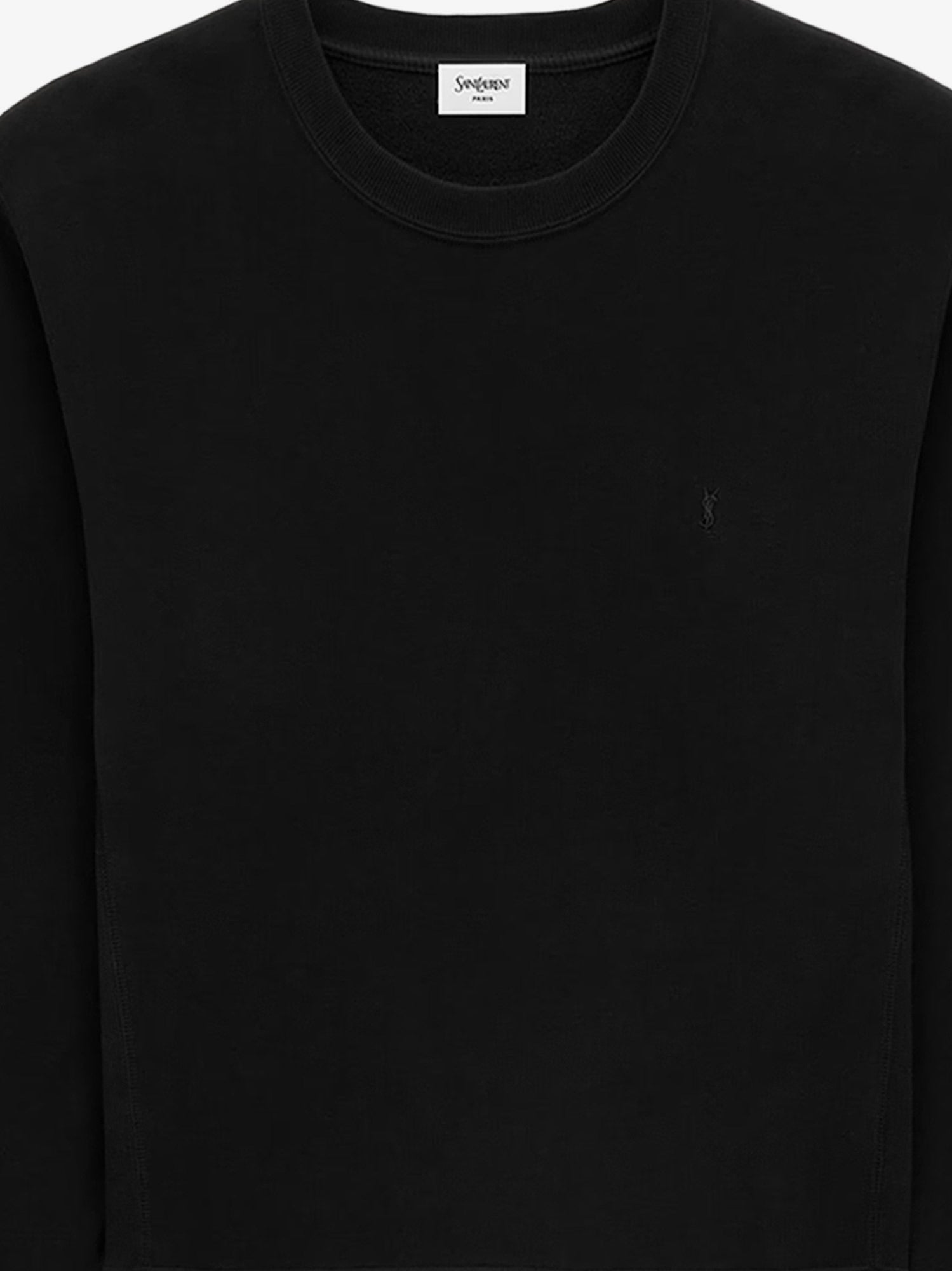 Saint Laurent Certified Cotton Sweatshirt With Cassandre Embroidery