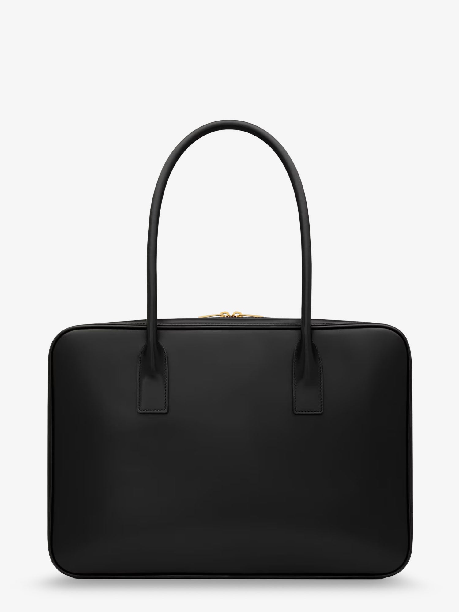 Saint Laurent Sac De Jour In Box Leather Handbag With Metal Padlock Detail