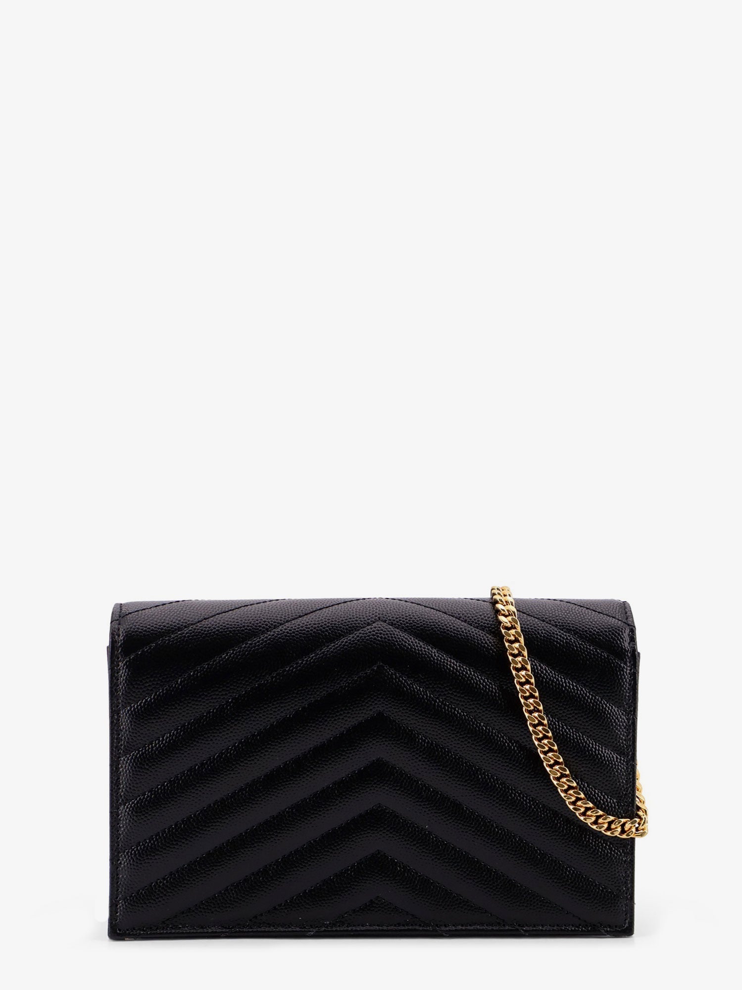 Saint Laurent Leather Crossbody Bag With Metal Cassandra Logo