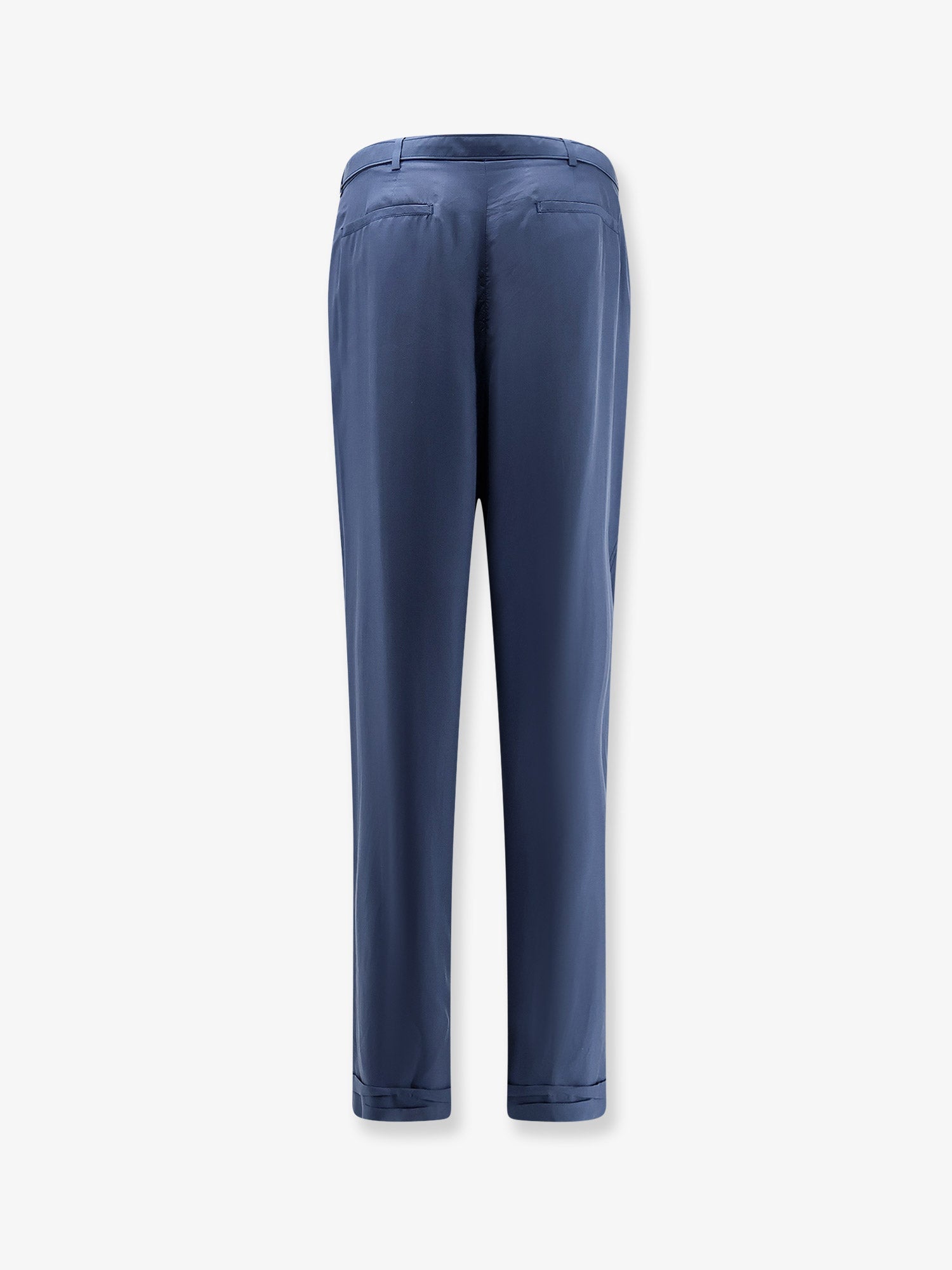 Saint Laurent Silk Trousers With Belt