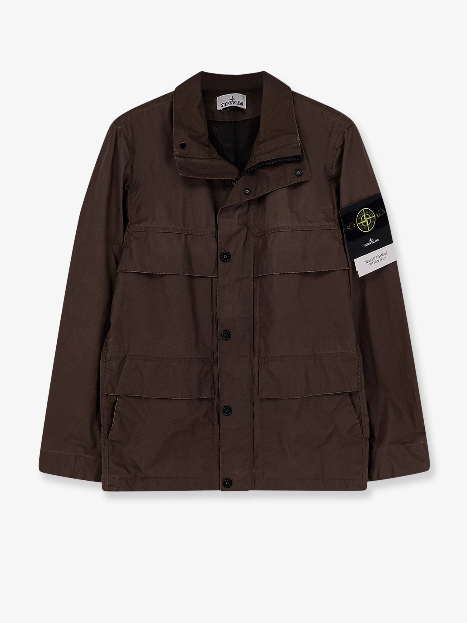 Stone Island Waxed Pigment Cotton Tela Jacket