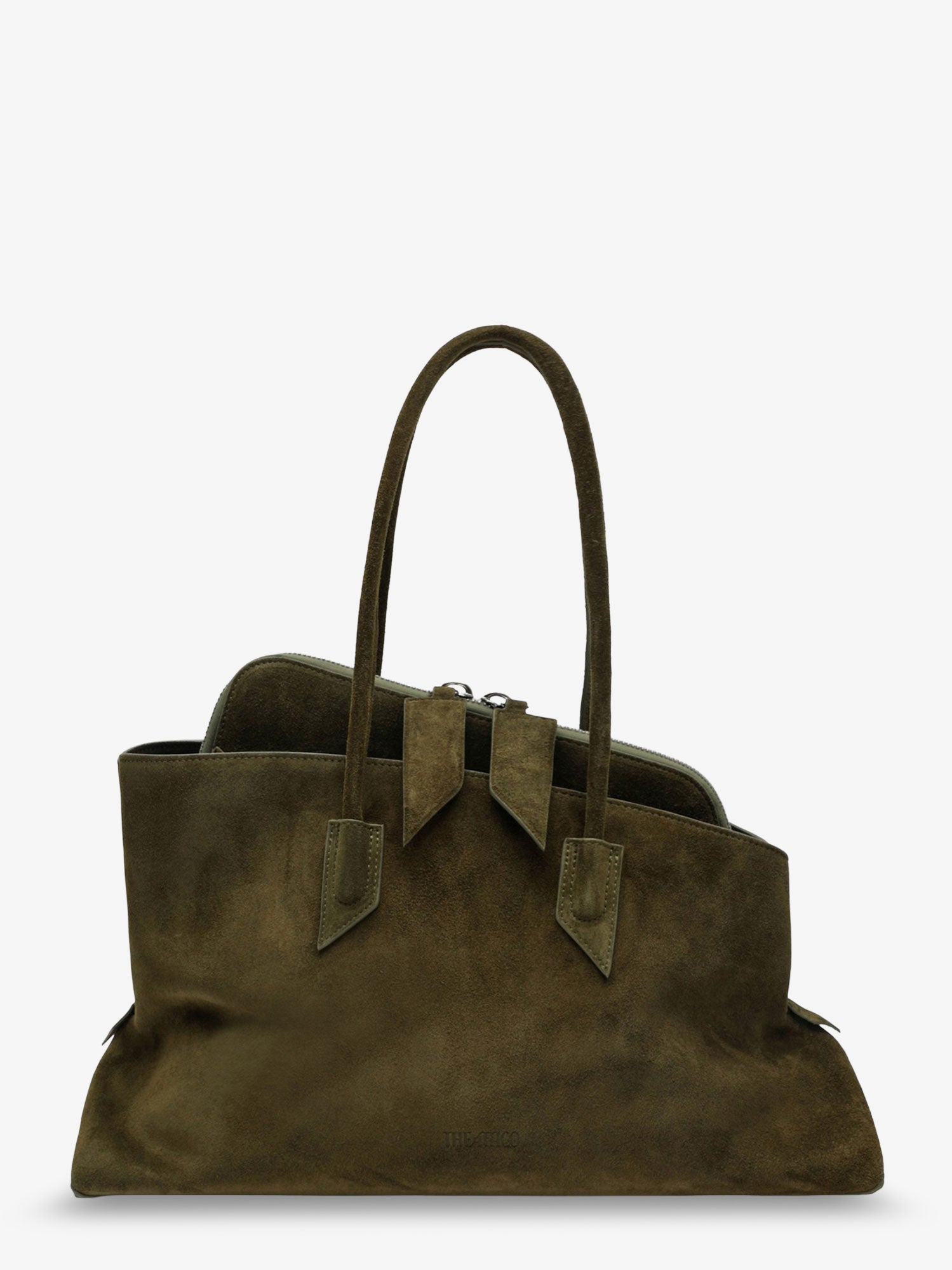 The Attico La Passeggiata Suede Shoulder Bag
