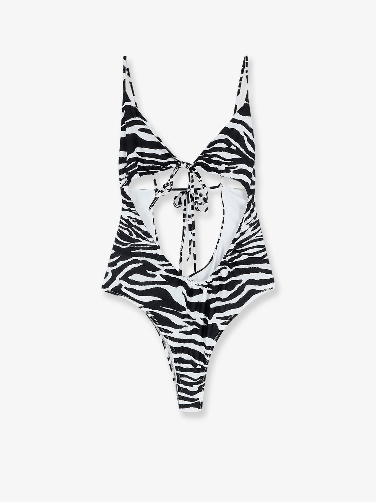The Attico One-piece Swimsuit With Zebra Print