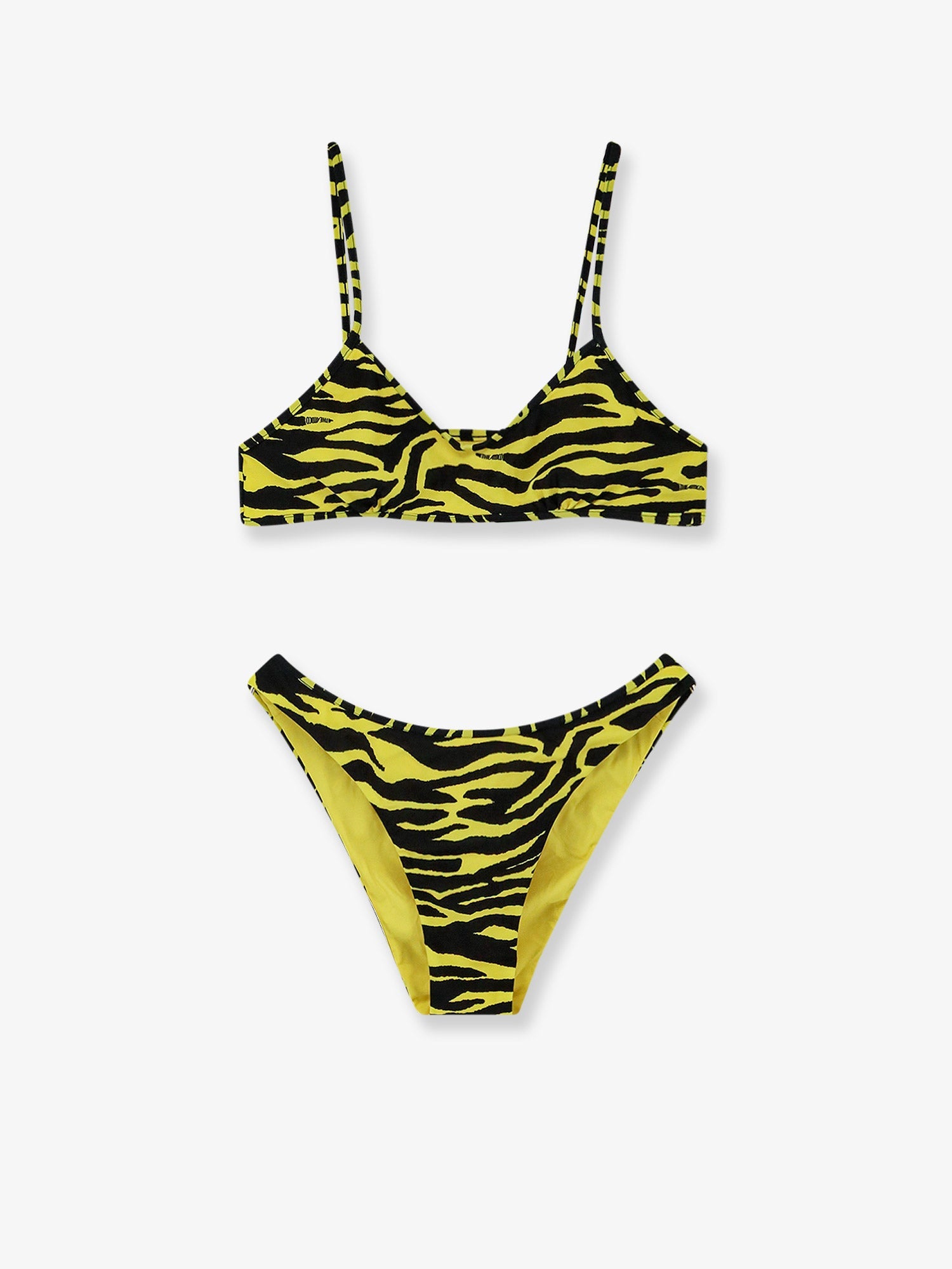 The Attico The Attico Il Primo Bagno Lycra Swimsuit With Zebra Print