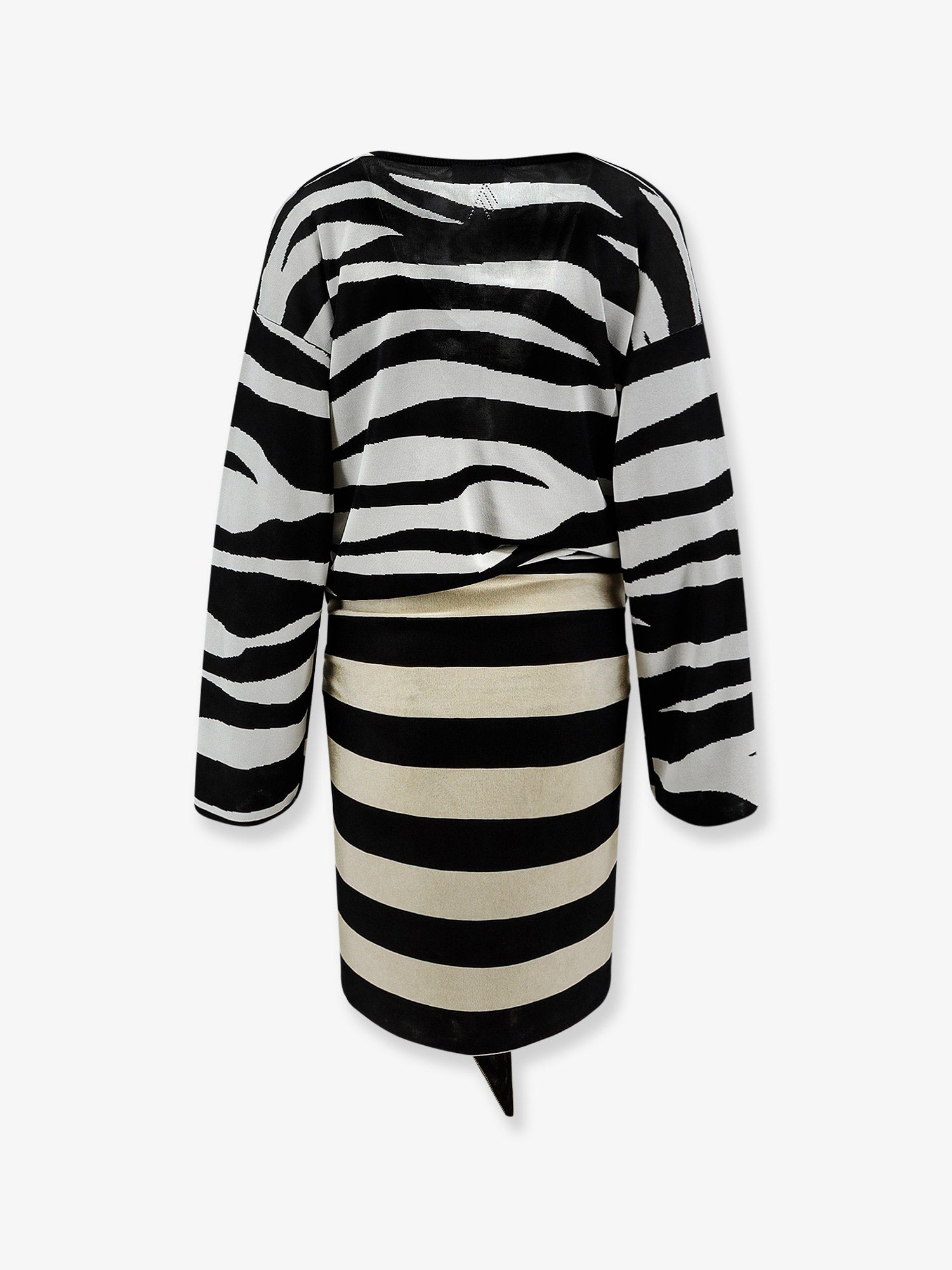 The Attico The Attico Il Primo Bagno Black/white Mini Dress