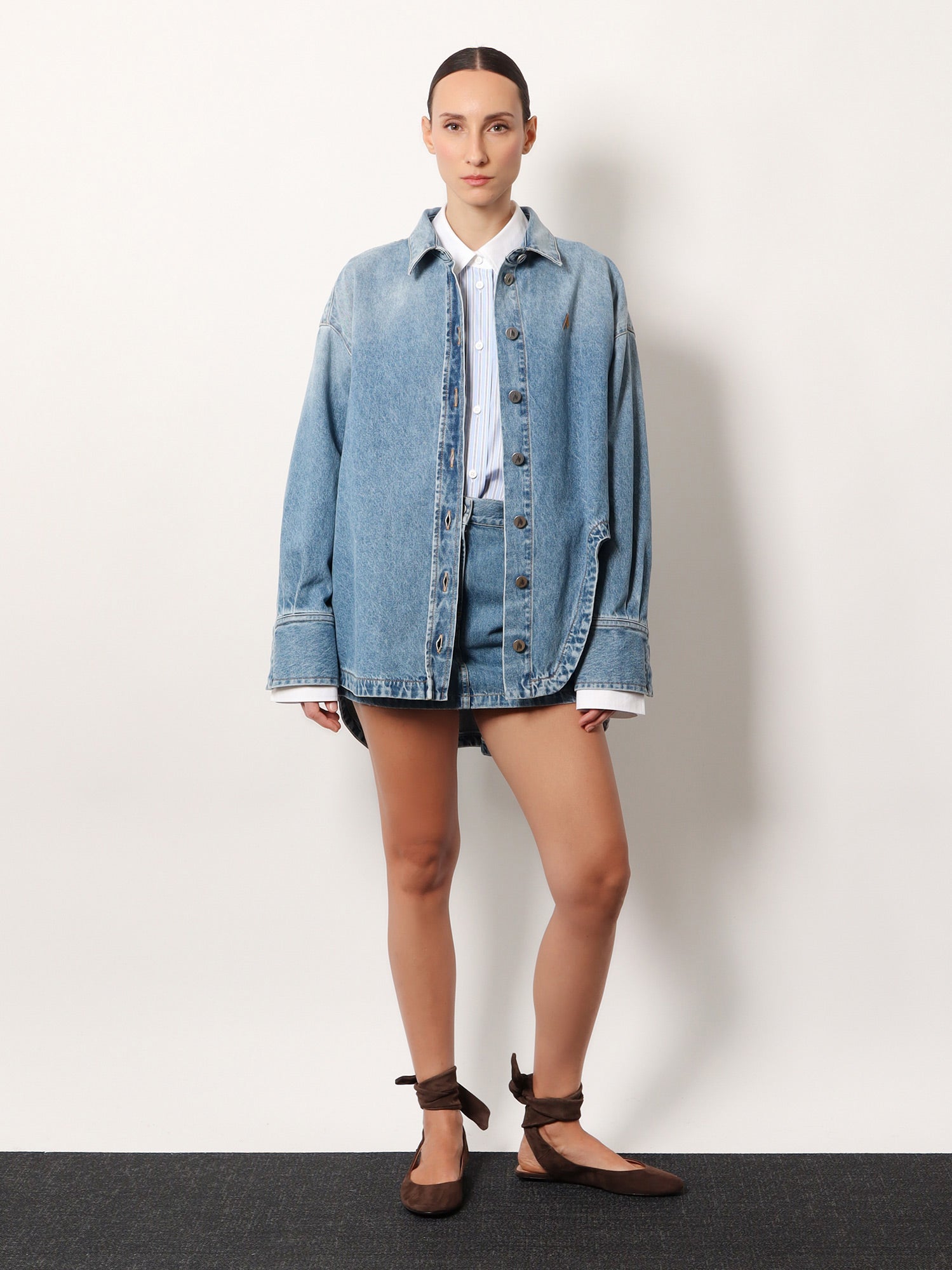 The Attico Oversize Denim Shirt