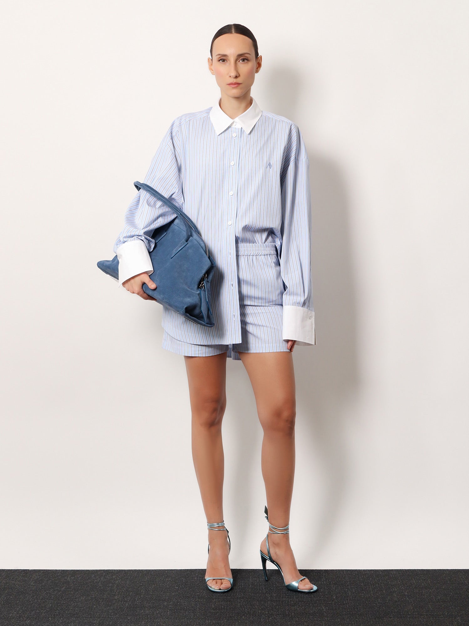 The Attico Oversize Striped Cotton Shirt