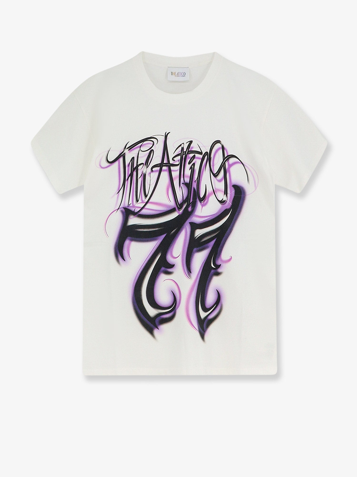 The Attico Cotton T-shirt With Printed Logo On The Front