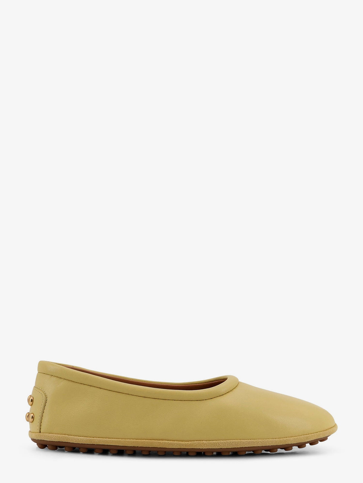 Tod's Leather Ballerina With Gomminos Detail On The Back