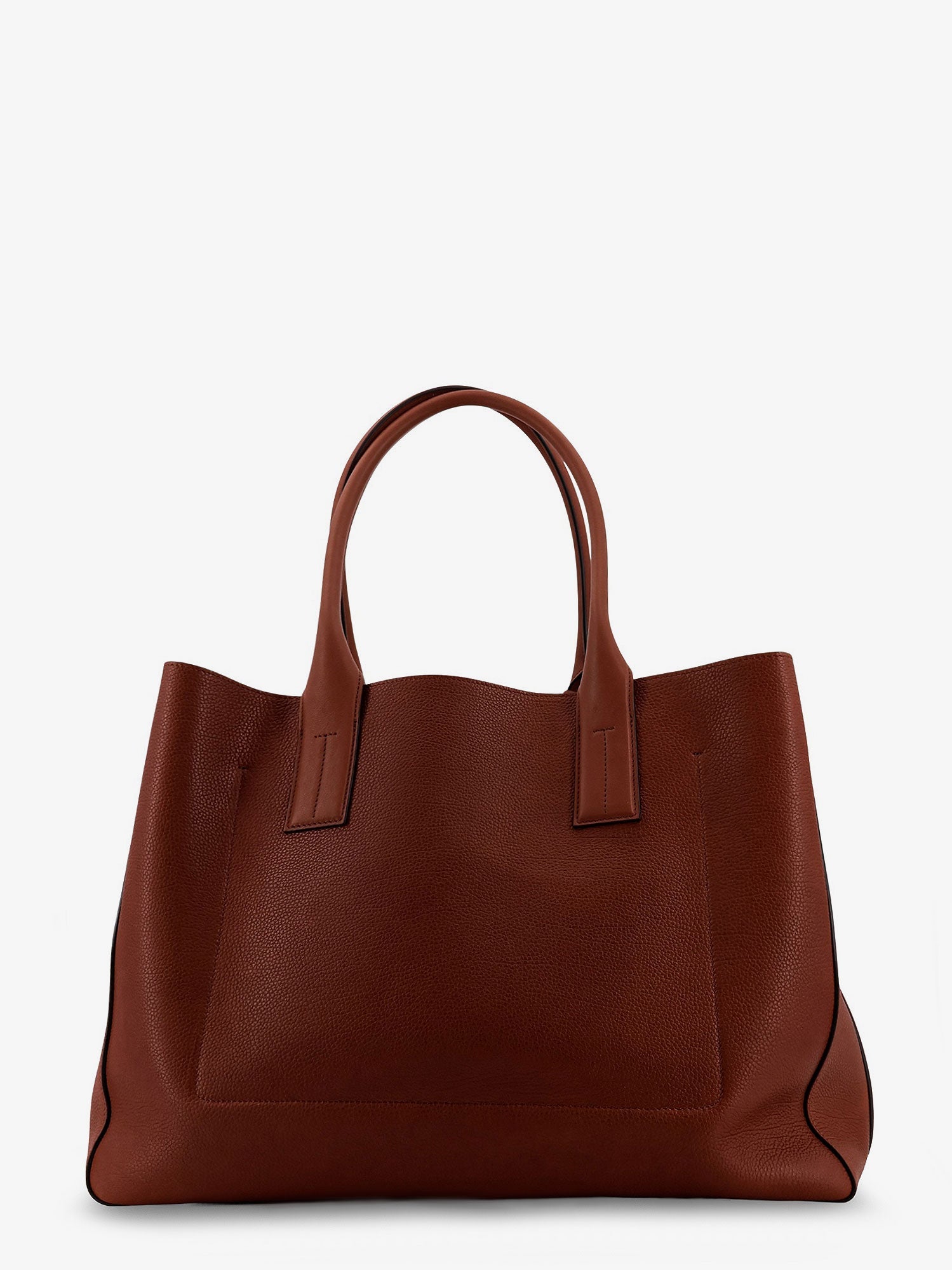 Tom Ford Hammered Leather Handbag With Engraved Logo On The Front