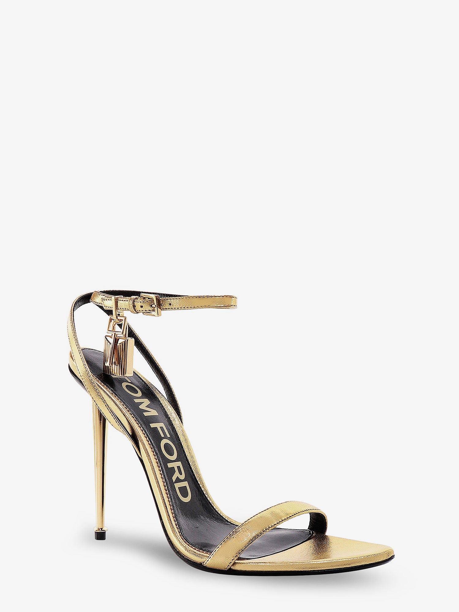 Tom Ford Laminated Leather Sandals With Iconic Padlock