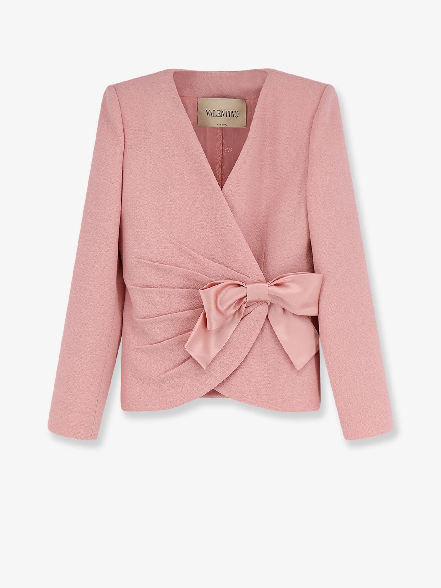 Valentino Wool Crepe Blazer With Bow