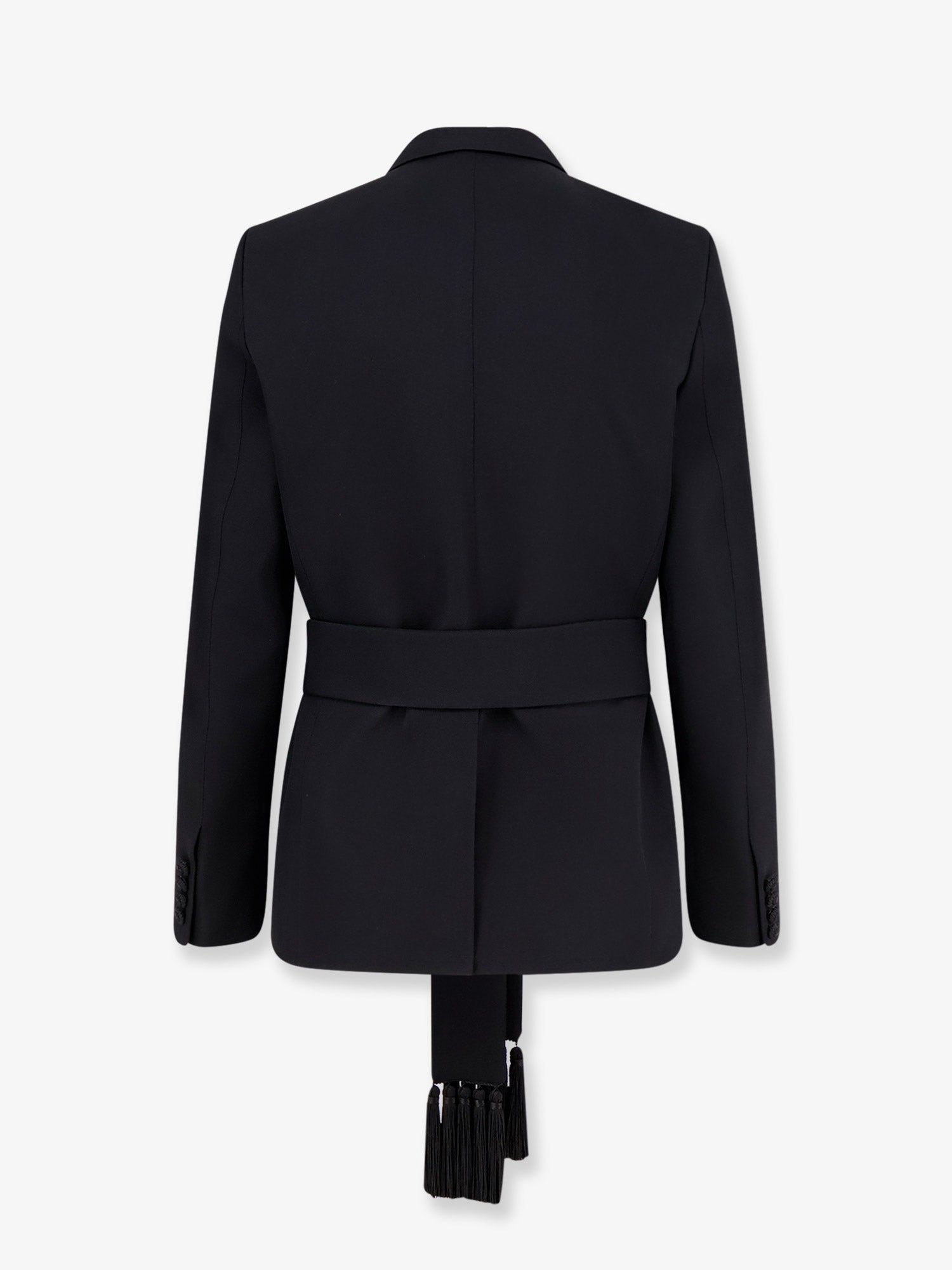Valentino Virgin Wool Blazer With Belt