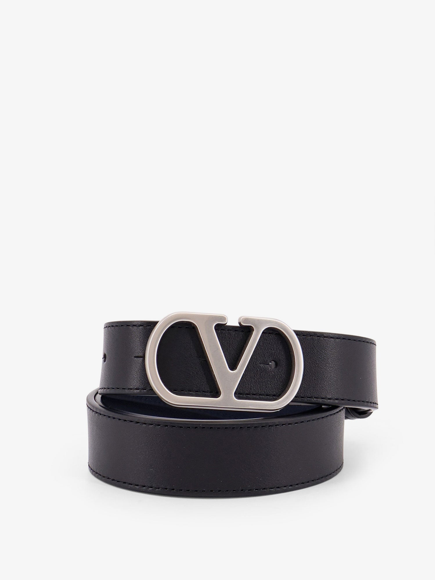 Valentino Vlogo Leather Reversible Belt