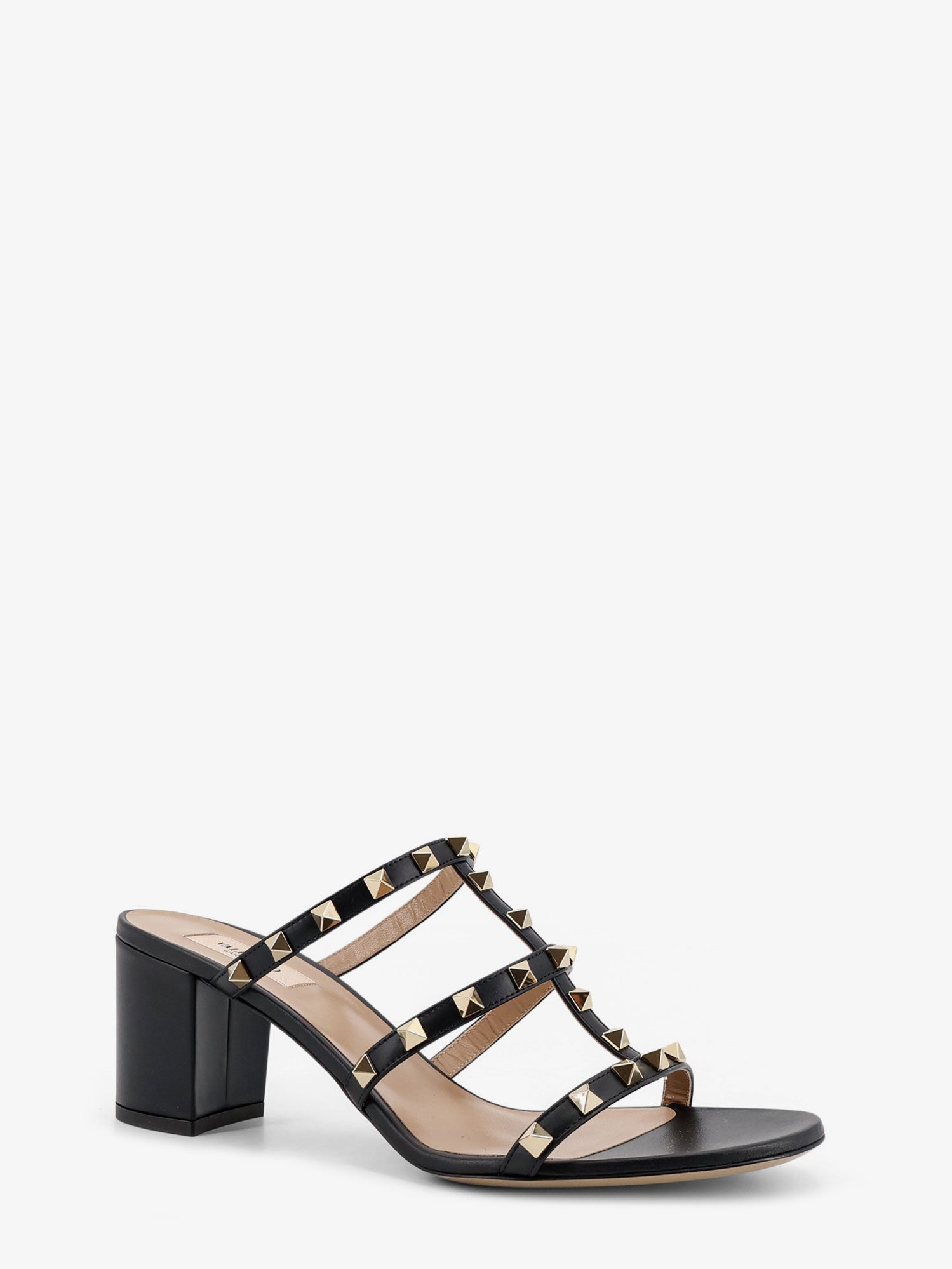 Valentino Rockstud Leather Sandals With Iconic Side Studs