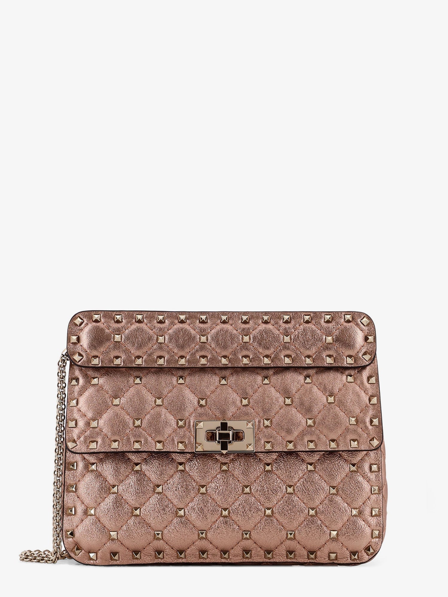 Valentino Laminated Leather Rockstud Spike Crossbody Bag