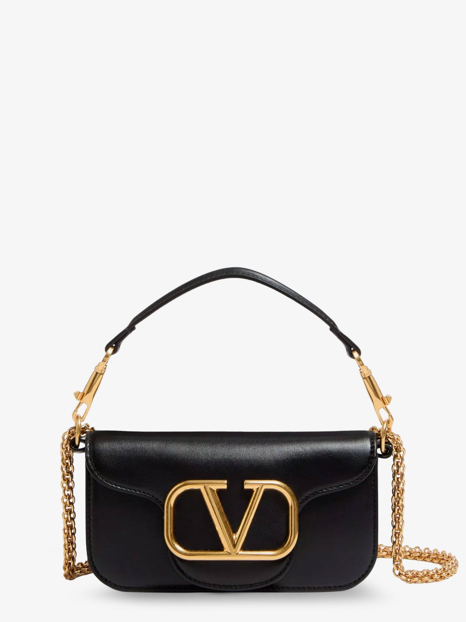 Valentino Locò Leather Shoulder Bag
