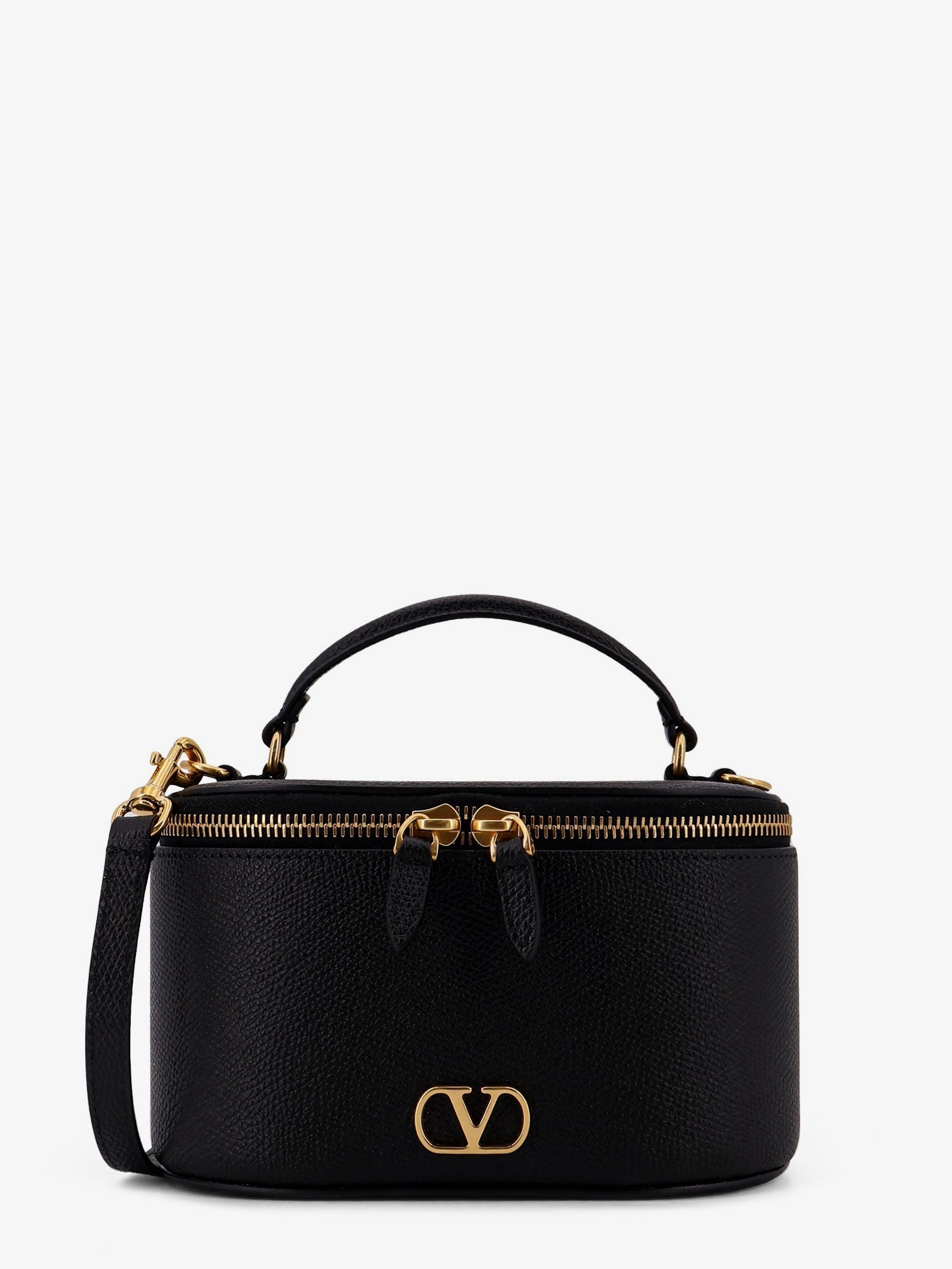 Valentino Leather Vanity Bag With Vlogo Signature