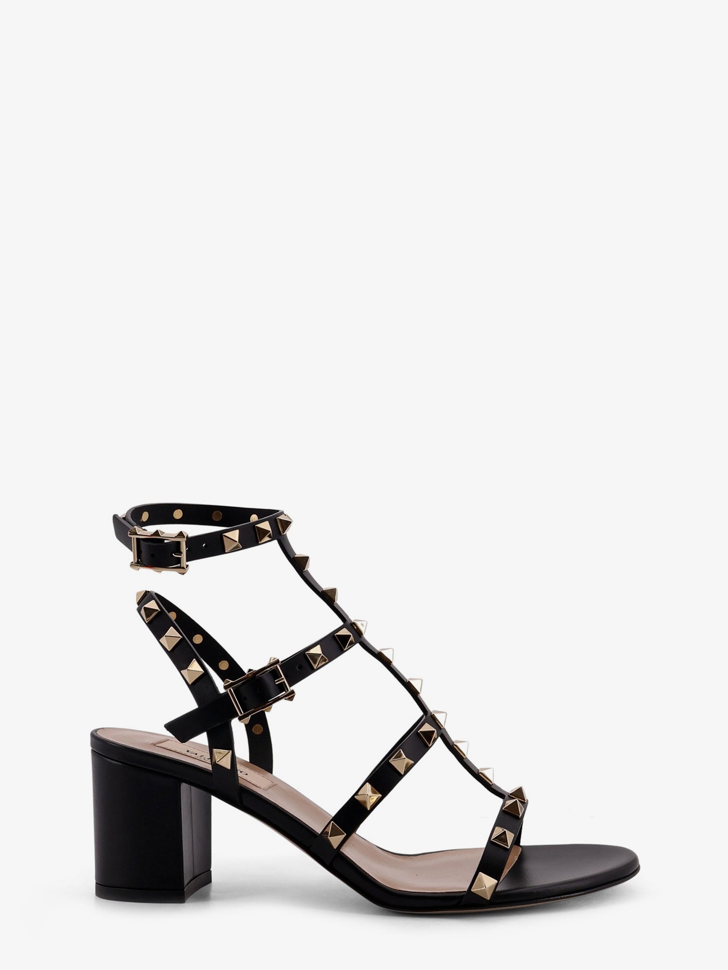 Valentino Rockstud Leather Sandals With Iconic Studs