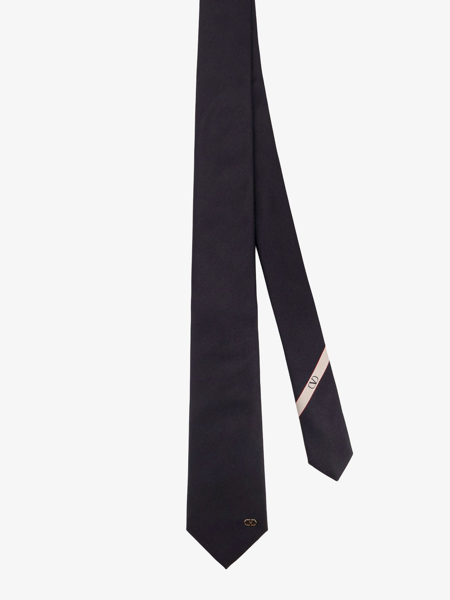 Valentino Valentie Silk Tie With Vlogo Signature Detail