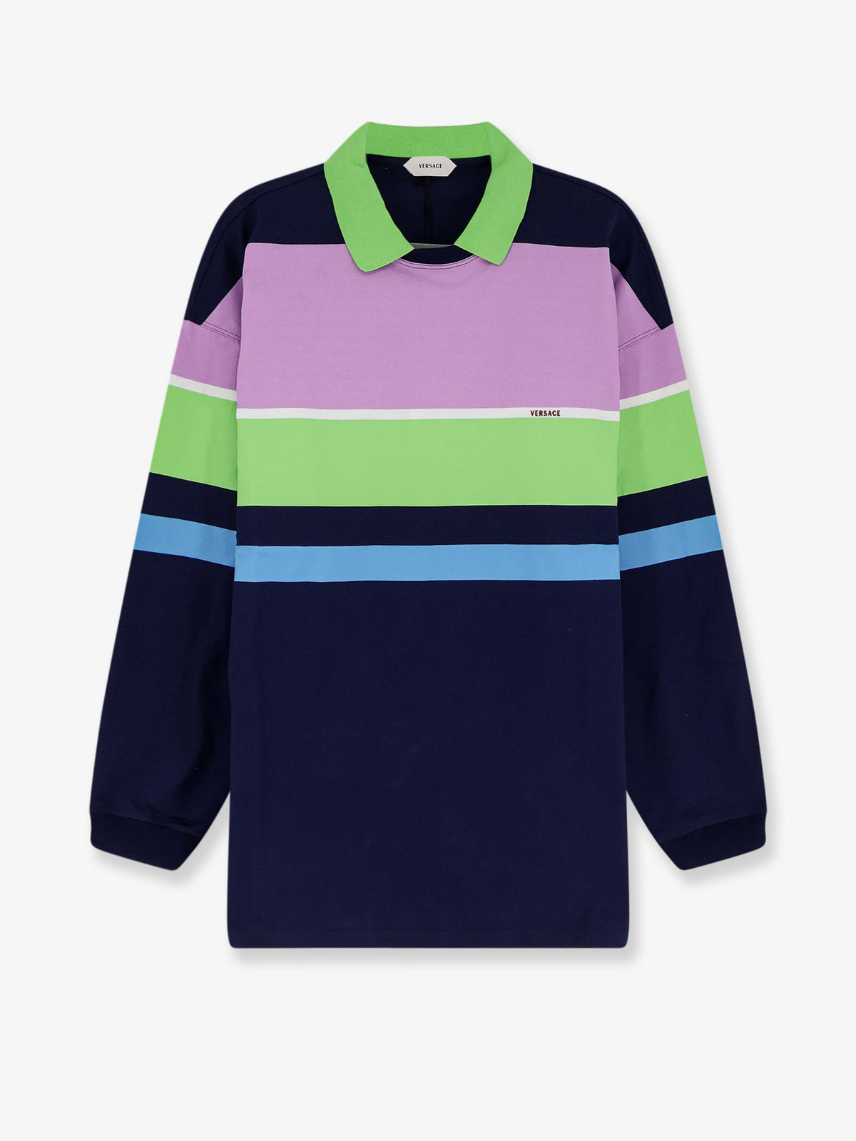 Versace Multicolor Stripes Cotton Sweatshirt