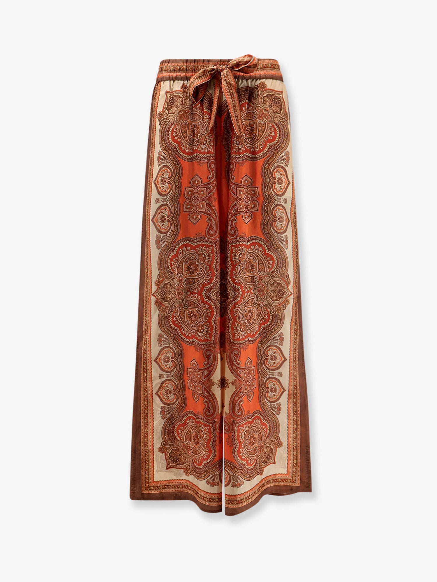 Zimmermann Mahon Silk Trousers With Paisley Print