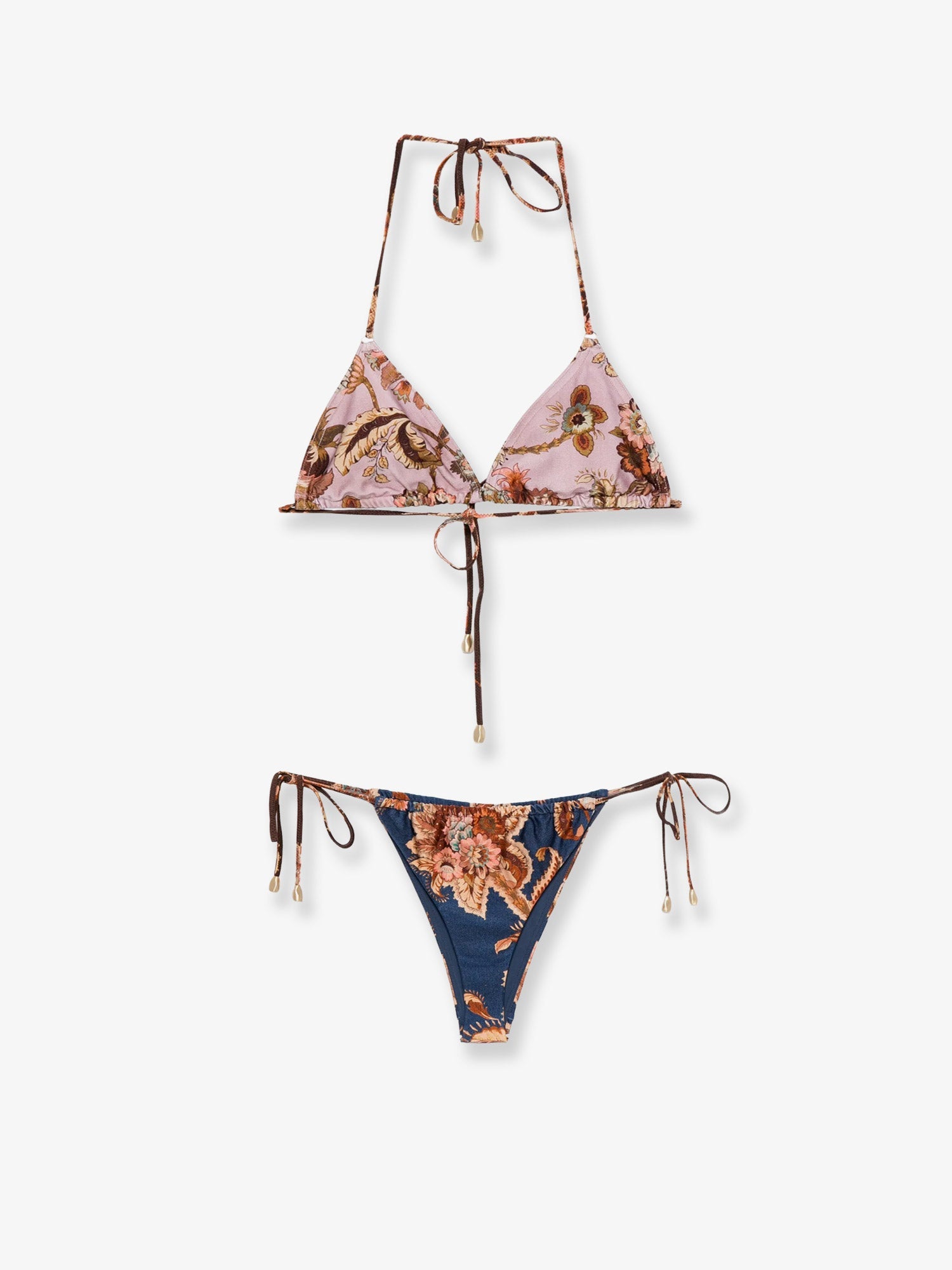 Zimmermann Aster Nylon Bikini With Paisley Print