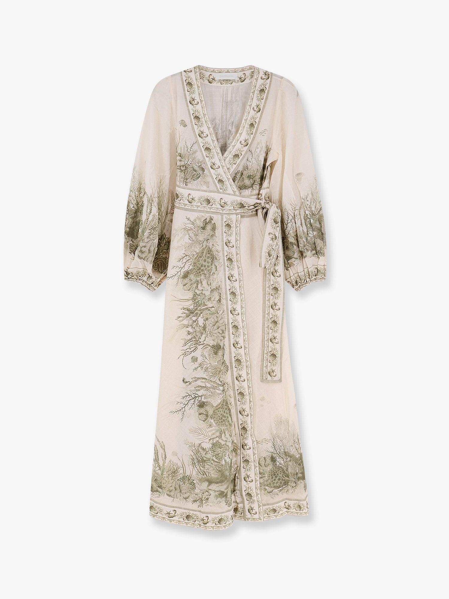 Zimmermann Wanderlust Wrap Cotton Midi Dress