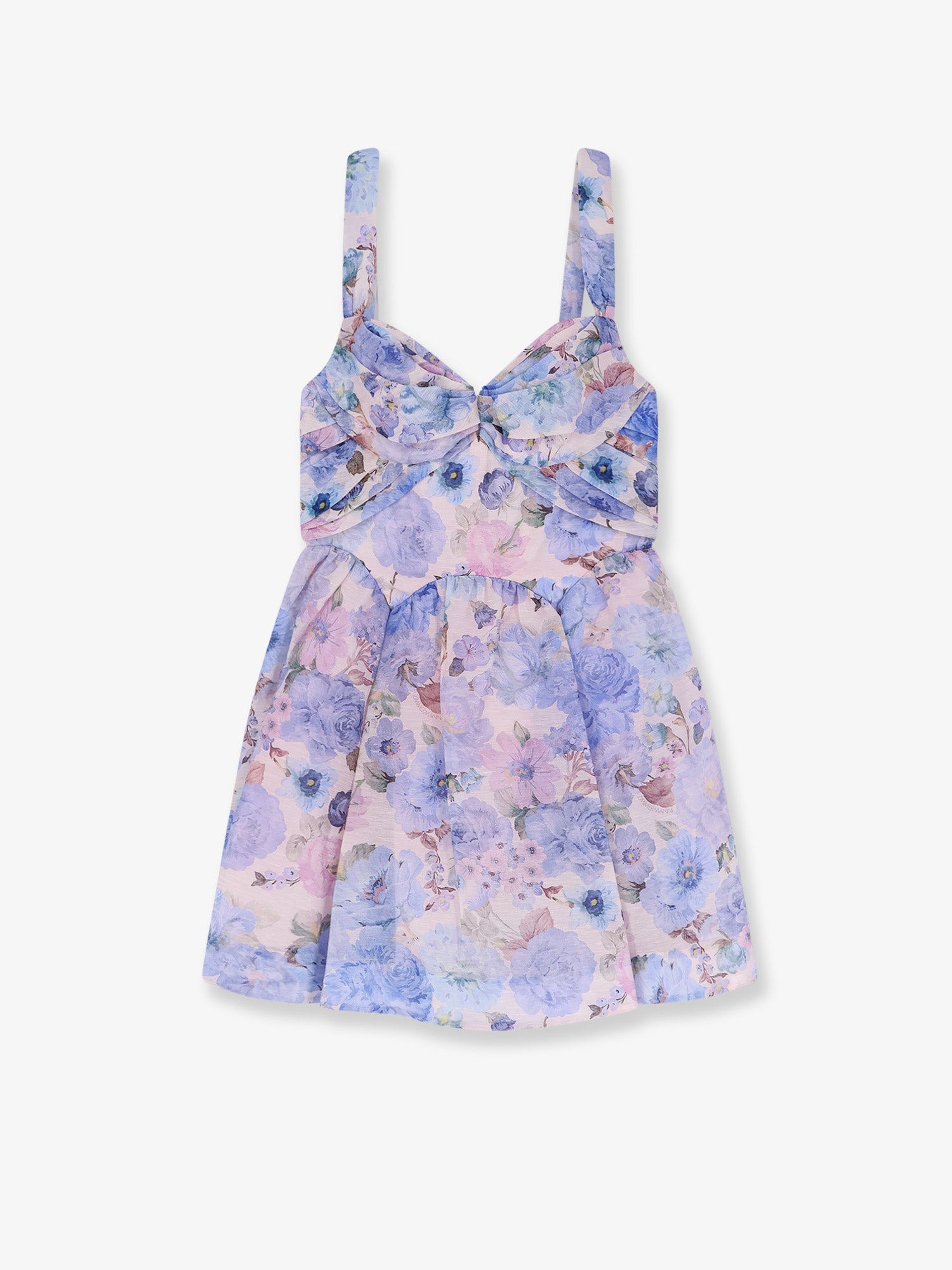 Zimmermann Rebellion Drape Linen And Silk Mini Dress