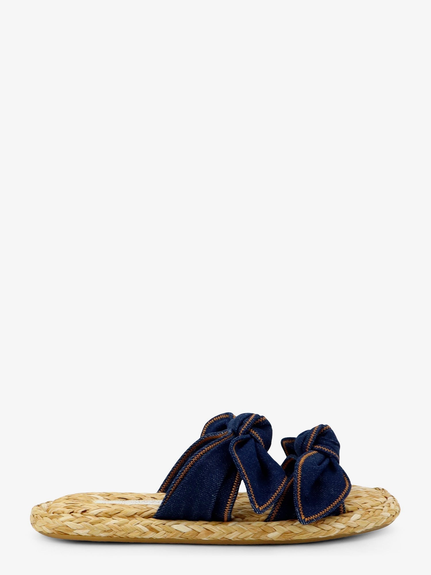 Zimmermann Carousel Raffia And Denim Sandals