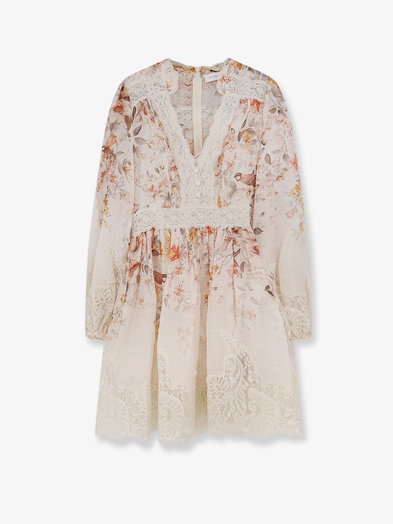 Zimmermann Luna Linen And Silk Dress
