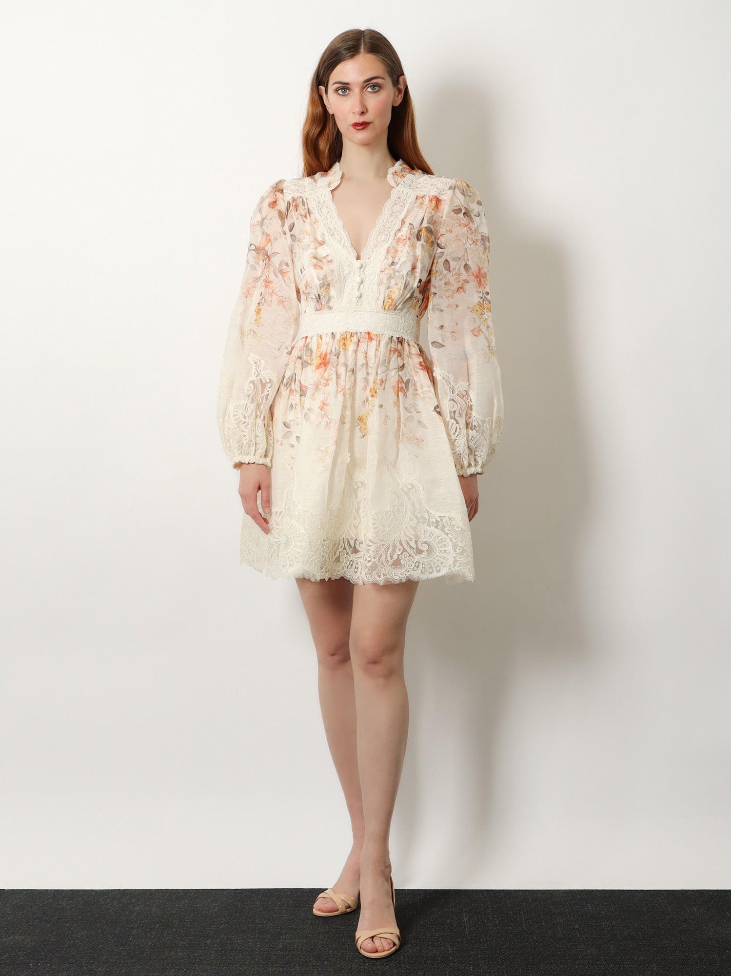 Zimmermann Luna Linen And Silk Dress