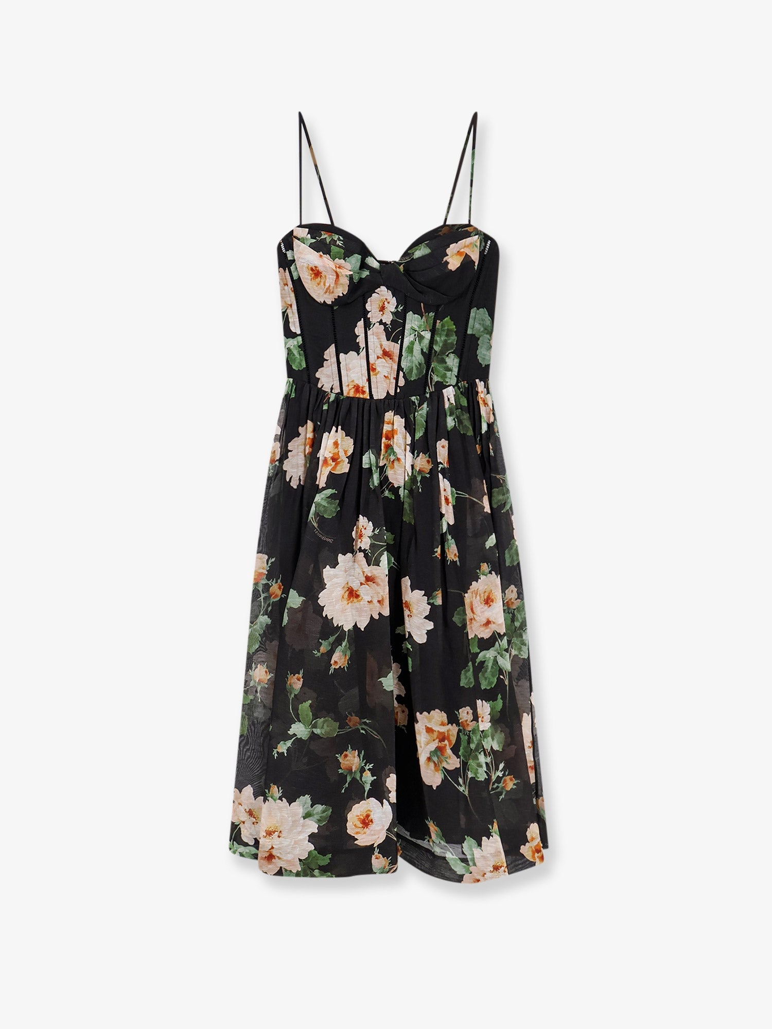 Zimmermann Luna Corset Linen And Silk Dress