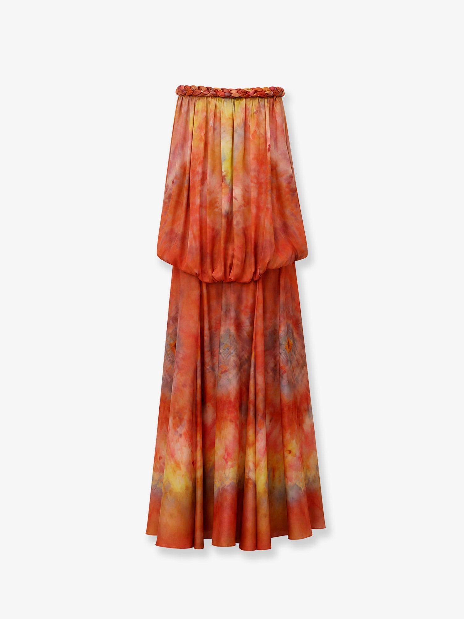 Zimmermann Luna Twist Bandeau Gown Silk Dress