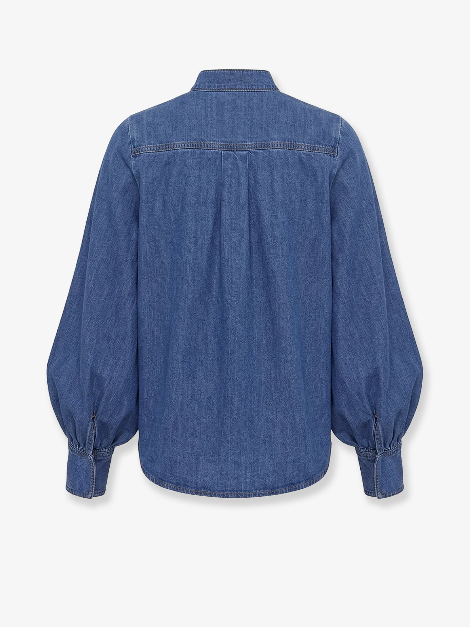 Zimmermann Denim Shirt With Cut-out Embroidery