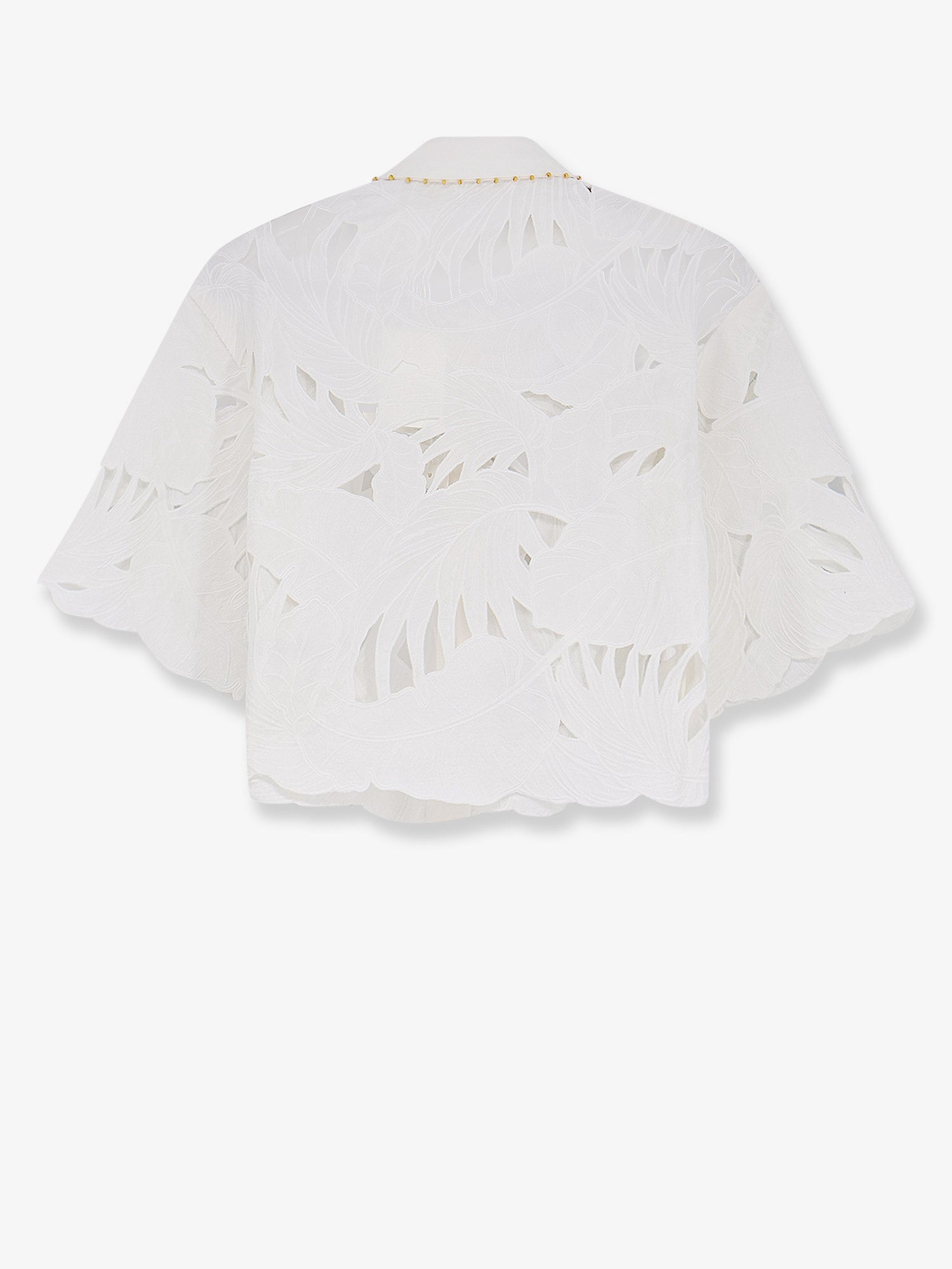 Zimmermann Mahon Cotton Shirt With All-over Embroidery