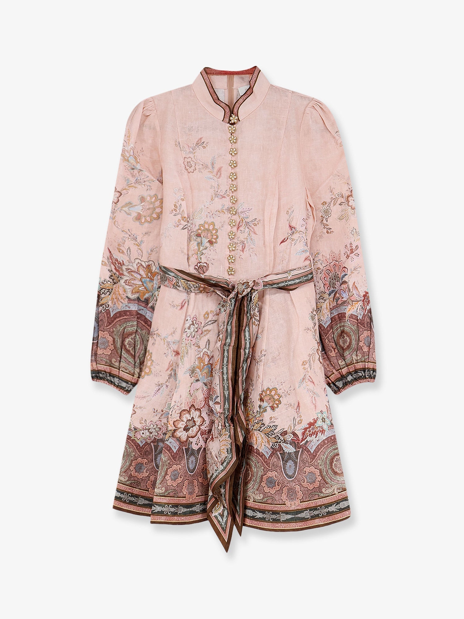 Zimmermann Alchemy Linen Dress With Floral Print
