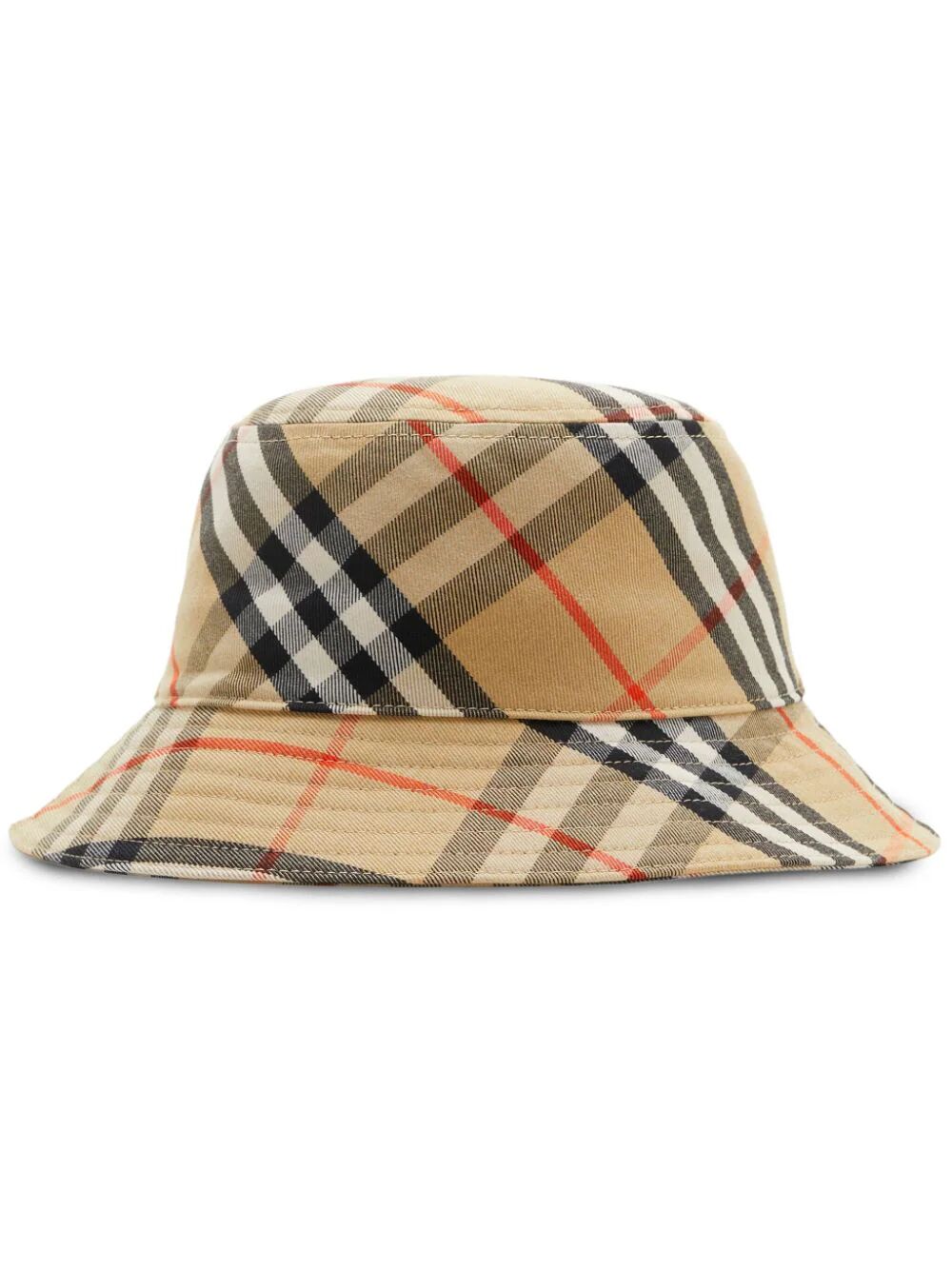 Burberry Check Cotton Blend Bucket Hat