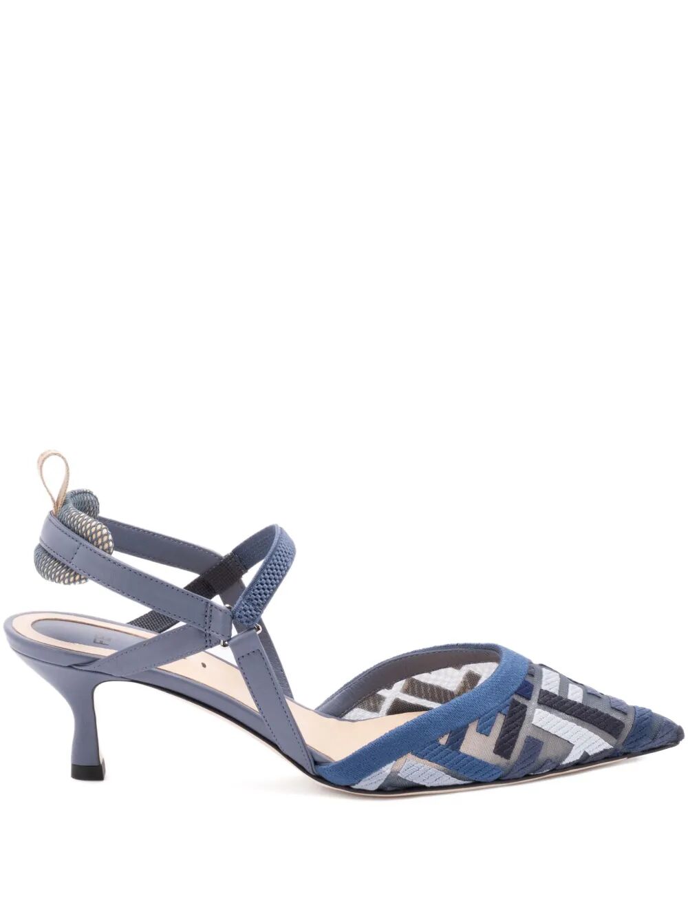 Fendi Ff Embroidery Colibrì Lite Mesh Slingback