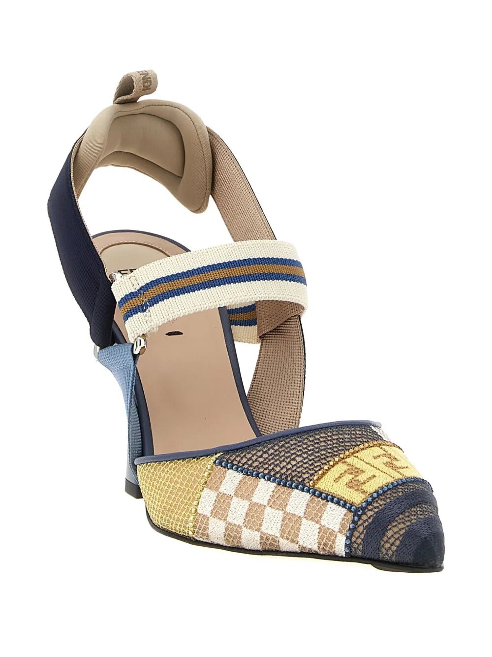 Fendi Multicolour Mesh Medium-heeled Colibrì Slingbacks