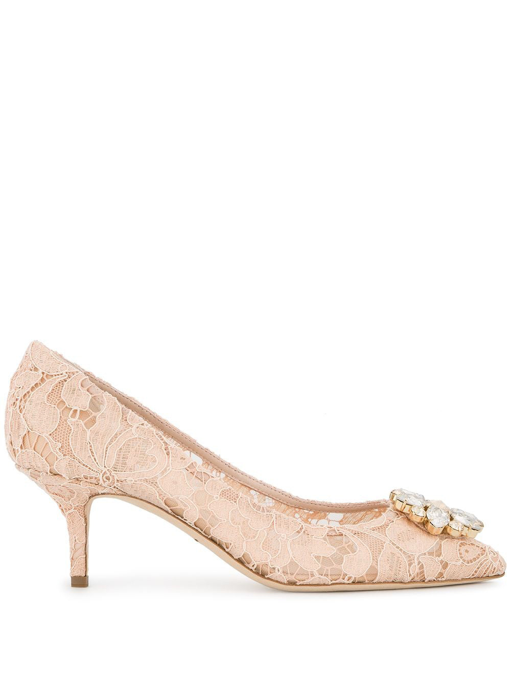 Dolce & Gabbana Lace Rainbow Pumps With Brooch Detailing