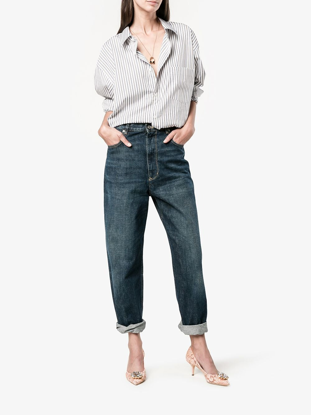 Dolce & Gabbana Lace Rainbow Pumps With Brooch Detailing