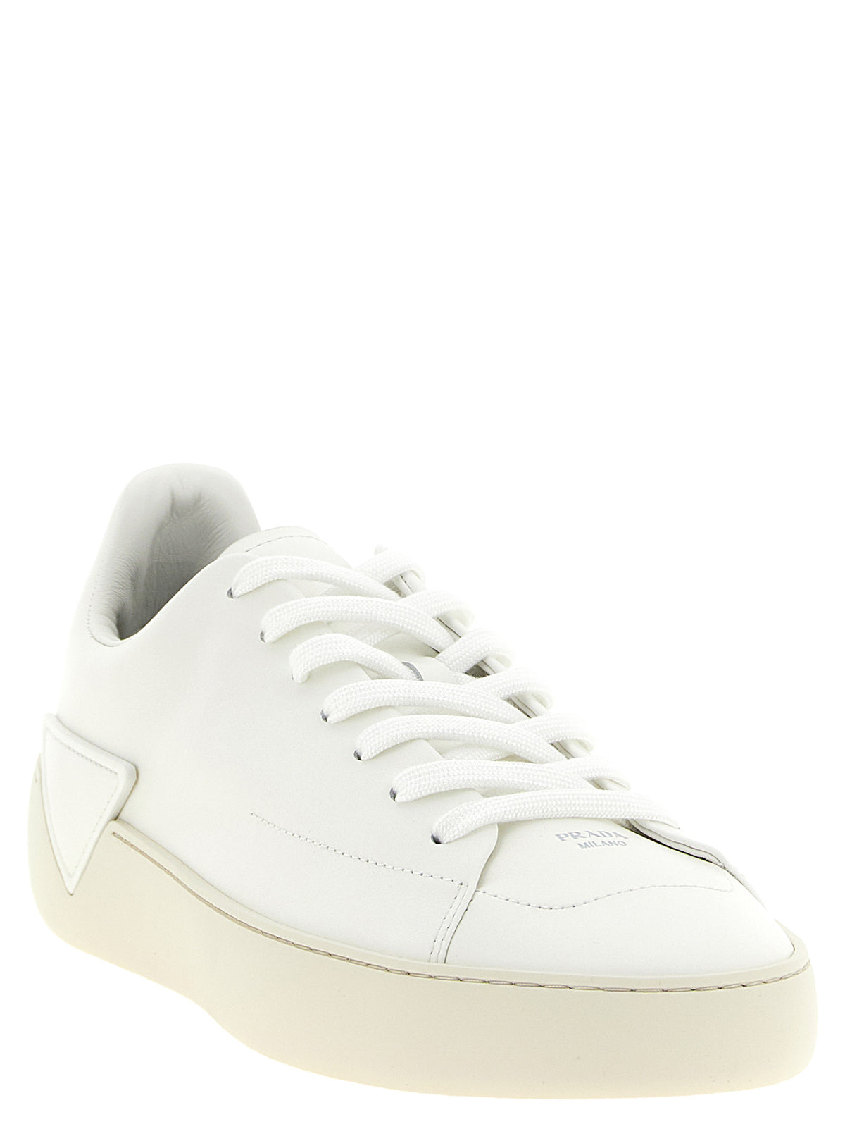 Prada White 'Court' Sneakers