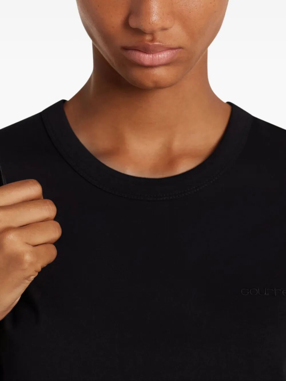 Courreges Embroidered Logo T-shirt