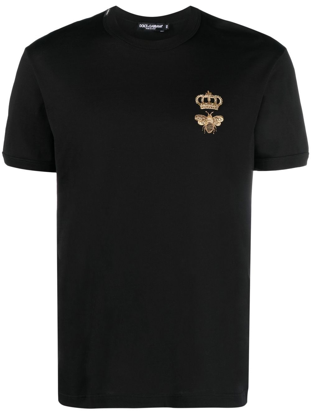 Dolce & Gabbana Cotton Jersey T-shirt With Lurex Embroidery