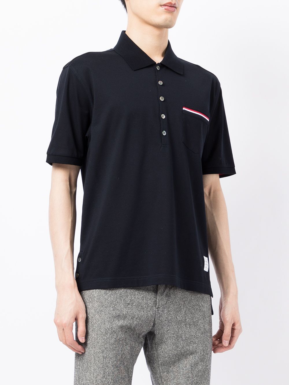Thom Browne Piqué Pocket Polo