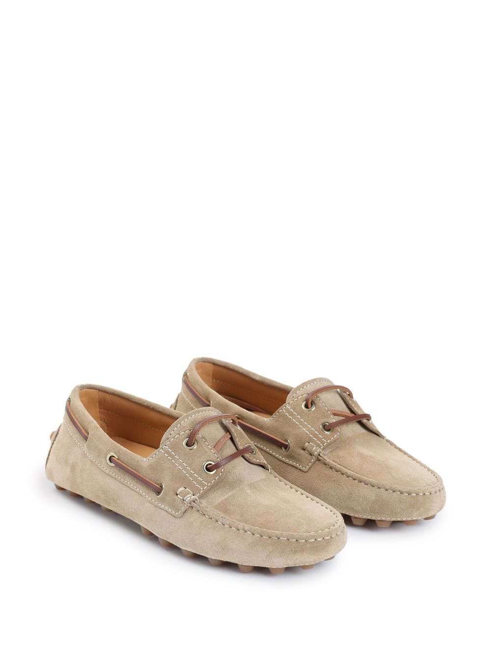 Tod's Boat Gommino Bubble Suede Loafers